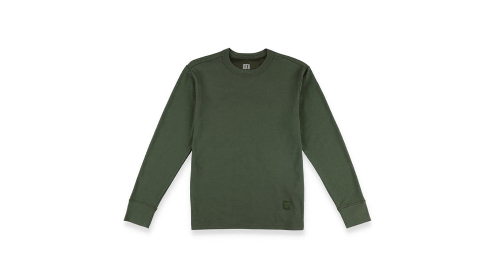 Topo Designs Tech Knit Tee Long Sleeve - Mens, Olive, S, 3720523710517