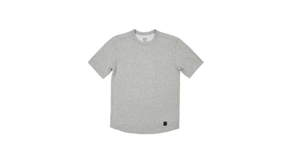 Topo Designs Tech T-Shirt - Men's, 3/4in Trim Crew Neck, PackFast Packing Band, Gray Heather, Small TDMTTSSF19HGYSM