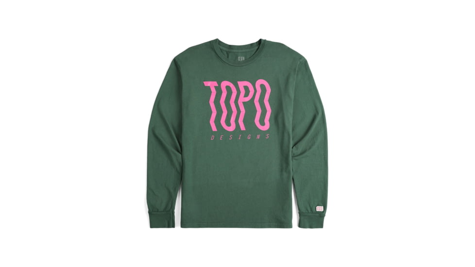 Topo Designs Wavy Tee Long Sleeve - Mens, Black, 6935449305141