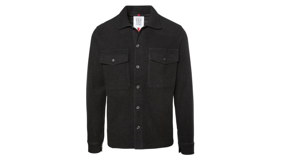 Topo Designs Wool Shirt - Mens, Black, Large, TDMWSF19BKLG