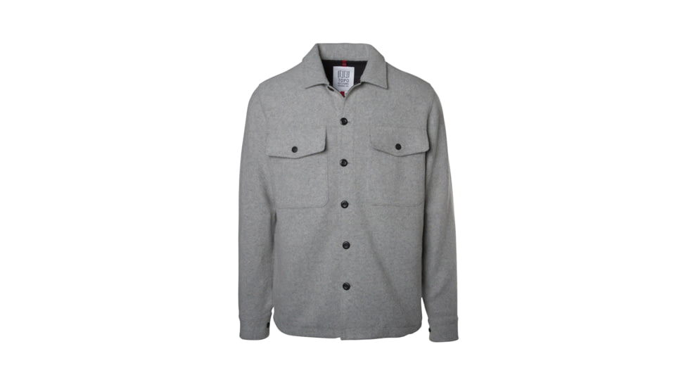 Topo Designs Wool Shirt - Mens, Gray, S, 7090457280565