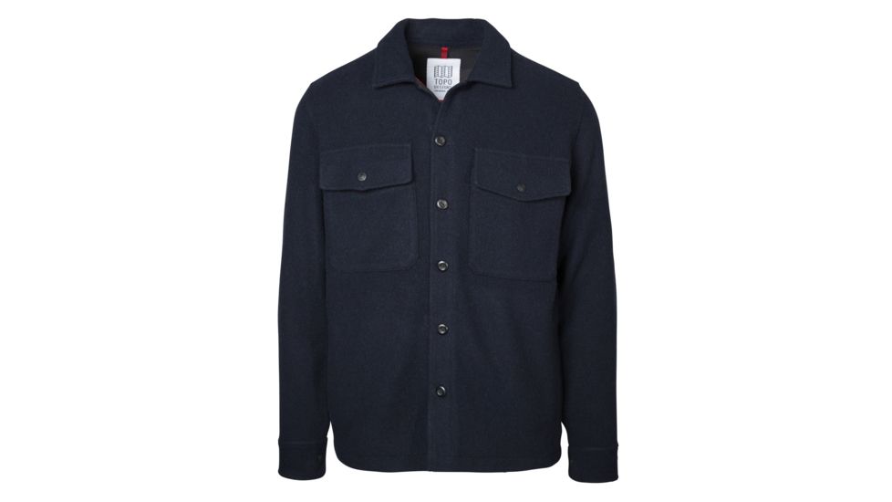 Topo Designs Wool Shirt - Mens, Navy, Large, TDMWSF18NVLG