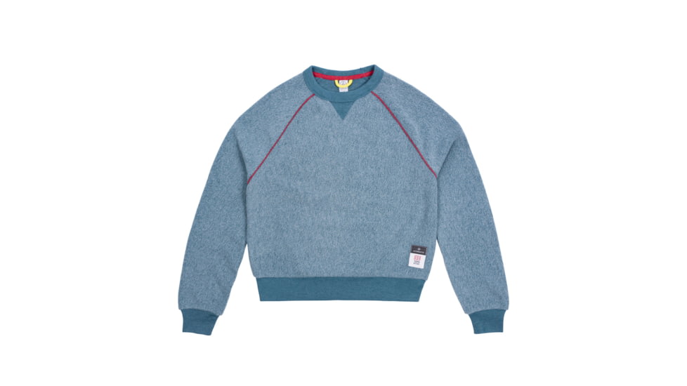 Topo Designs X Alternative Baby Champ Eco-Teddy Sweatshirt - Womens, Extra Small, Eco True Alpine Teal, 4254093869109