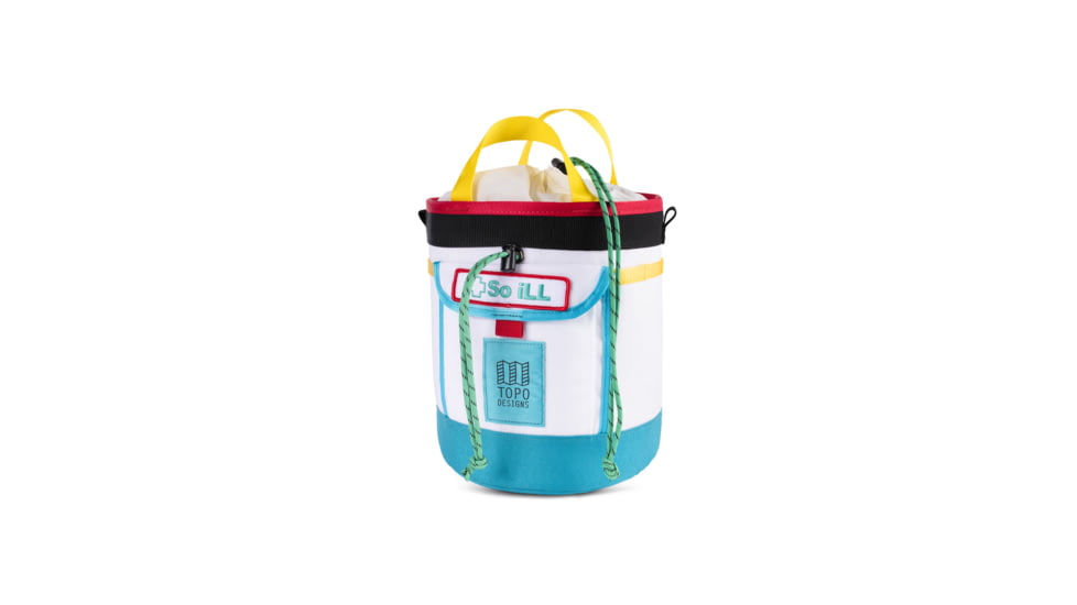 Topo Designs X So Ill Chalk Bucket, White/Turquoise, 5L, 4440668602421