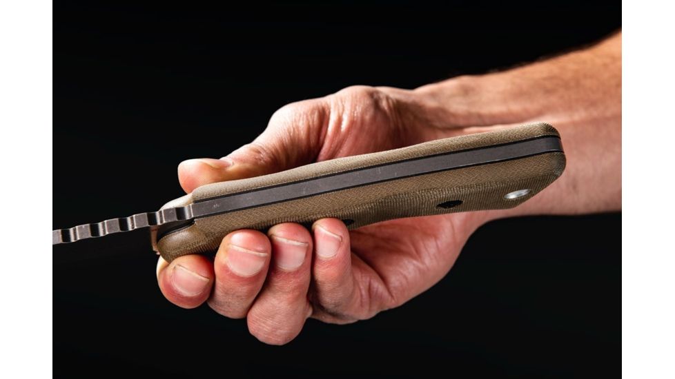 TOPS Knives A-Klub Fixed Blade Knife, 12.38in, 1095 RC 56-58 Steel, Green Canvas Micarta Handle, AKLB-02