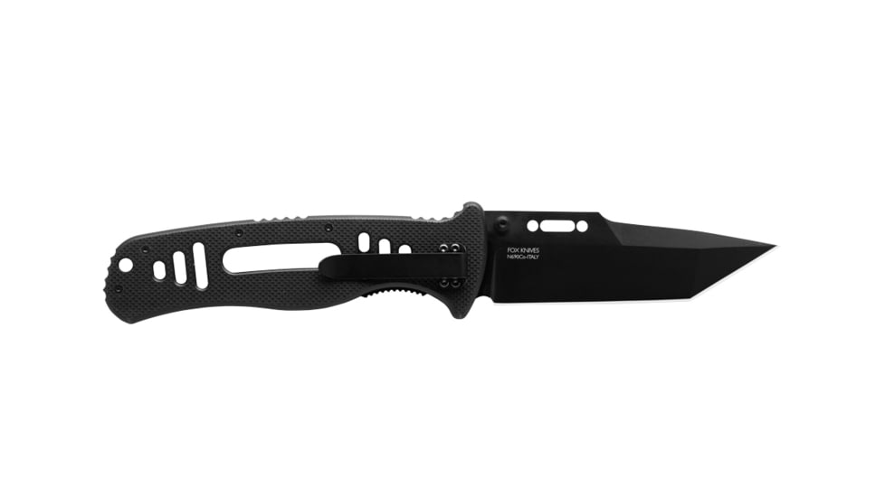 TOPS Knives CQT Magnum 711 Folding Knive, 4.5 in, Tanto, Black Teflon Finish, Black G10 Handle, CQT-M711
