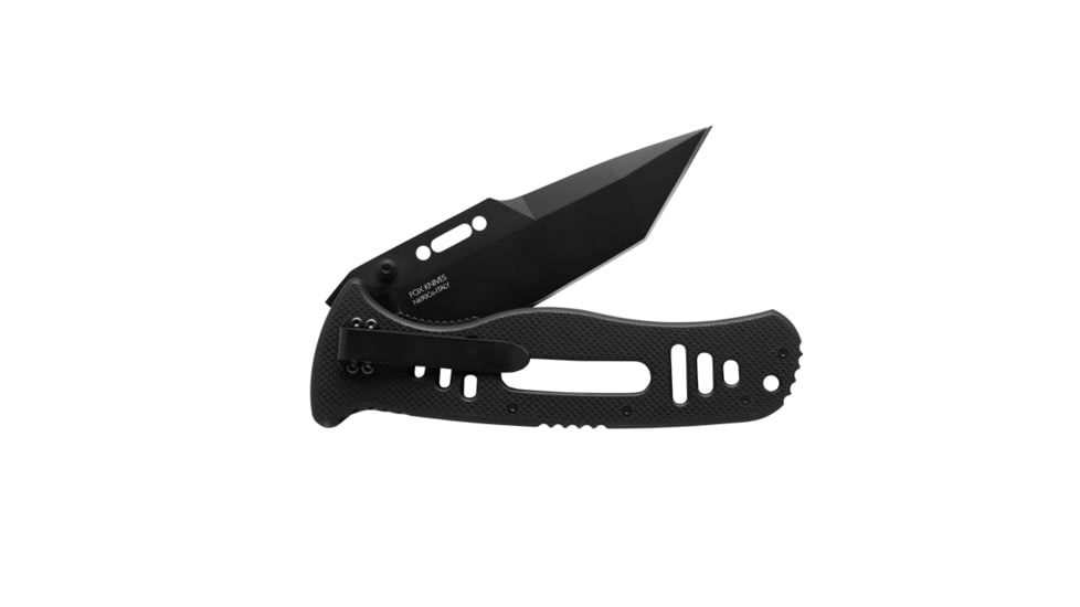 TOPS Knives CQT Magnum 711 Folding Knive, 4.5 in, Tanto, Black Teflon Finish, Black G10 Handle, CQT-M711