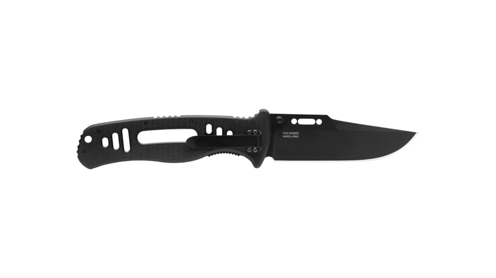 TOPS Knives CQT Magnum 747 Folding Knive, 4.5 in, Hunter, Black Teflon Finish, Black G10 Handle, CQT-M747