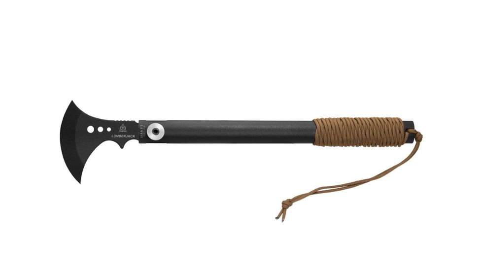 TOPS Knives Haket Lumberjack Fixed Blade Knife, 4.5in, 1095 Carbon Steel Blade, Chrome Molly Handle, HAKET-01-LJ