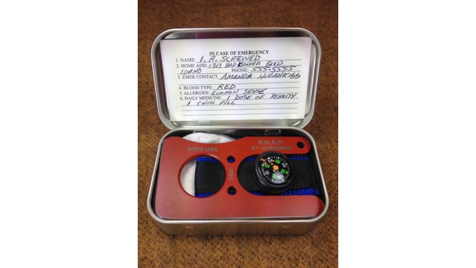 Tops Knives S.N.A.P. Knife and Tool Kit, Silver, SNAP-01