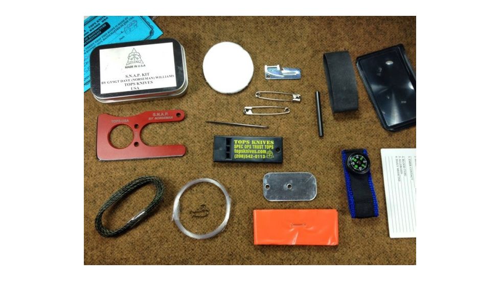 Tops Knives S.N.A.P. Knife and Tool Kit, Silver, SNAP-01