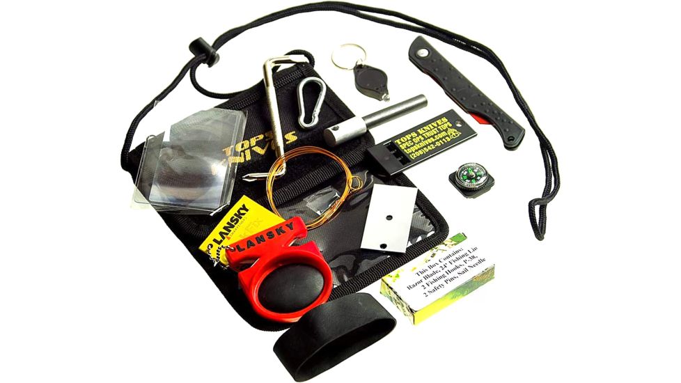 Tops Knives Survival Neck Wallet, Black, SNW-01