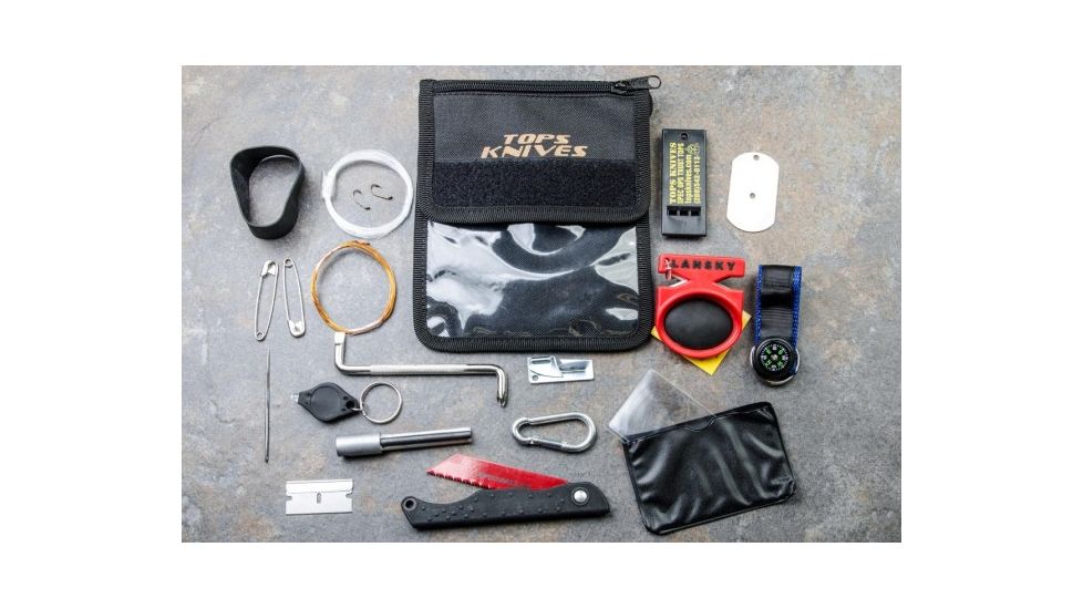 Tops Knives Survival Neck Wallet, Black, SNW-01