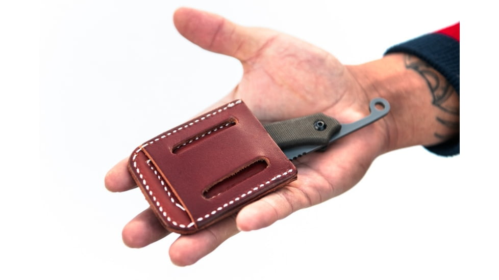 TOPS Knives Tac-Raze 2 Folding Knife by Leo Espinoza, 3.13 in Blade, Green Canvas Micarta Handle, TRAZ-05