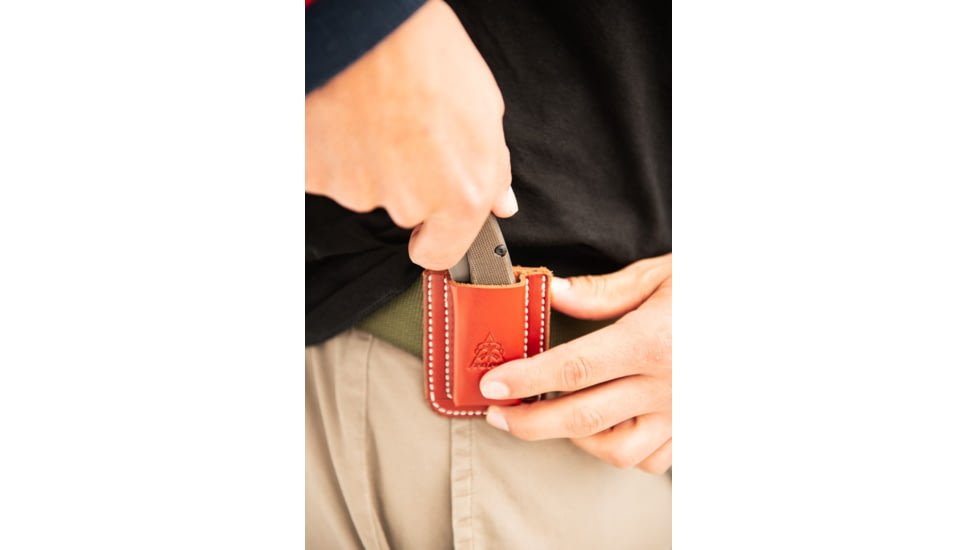 TOPS Knives Tac-Raze 2 Folding Knife by Leo Espinoza, 3.13 in Blade, Green Canvas Micarta Handle, TRAZ-05