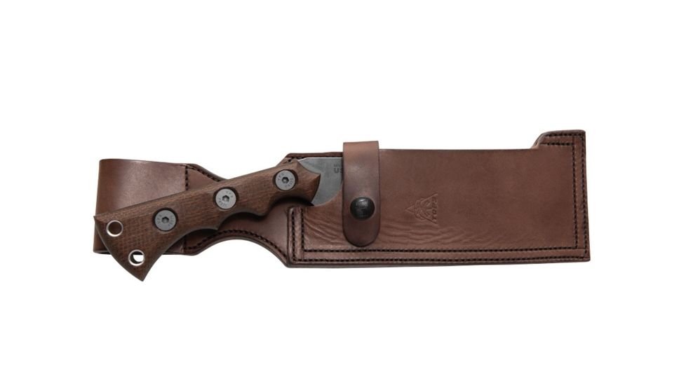 TOPS Knives TOPS Nata Fixed Blade Knife, 6.50in, Acid Rain, Black Canvas/Brown Burlap Micarta TNAT-02