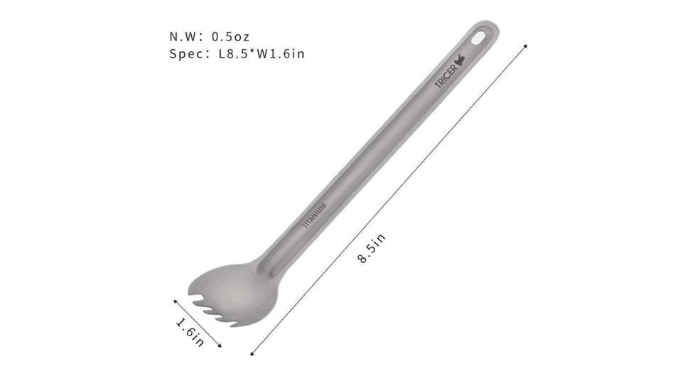 Tricer Titanium Spork, Steel, Tit - Spk -1