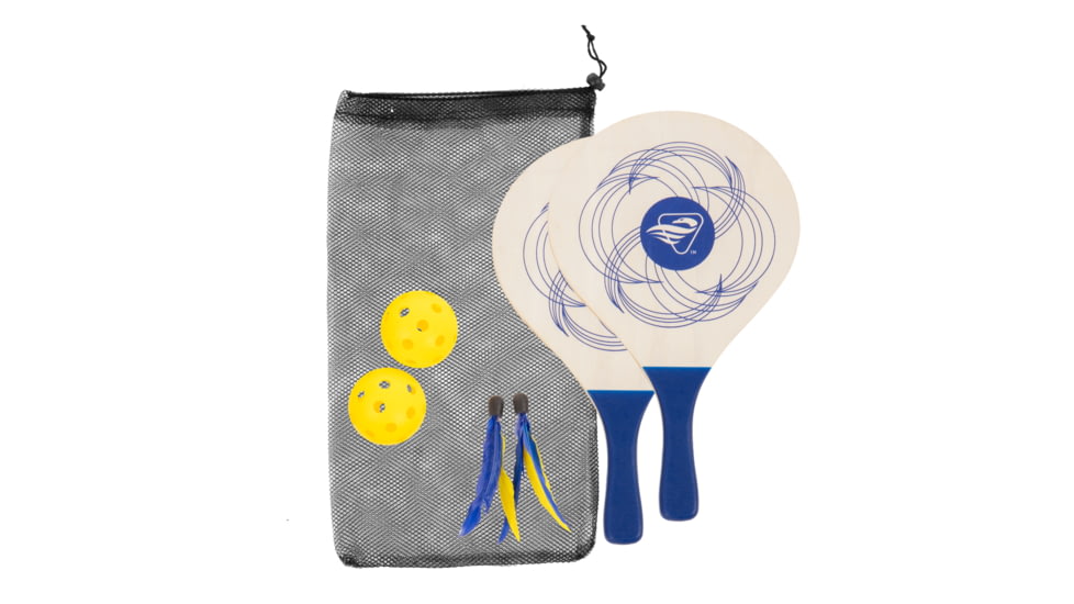 Triumph 2-in-1 Paddle Badminton Pickleball Combo Set, Blue/Wood, 35-7380-2