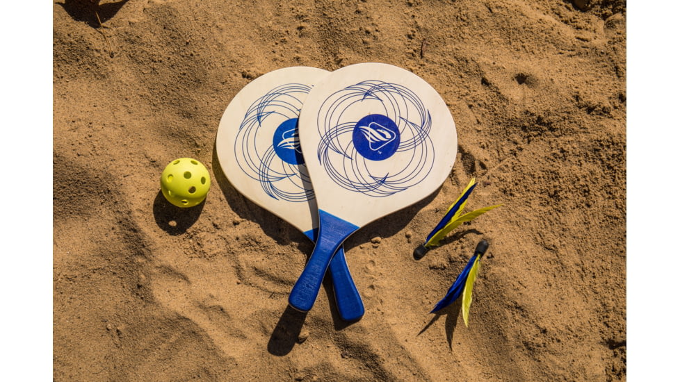 Triumph 2-in-1 Paddle Badminton Pickleball Combo Set, Blue/Wood, 35-7380-2