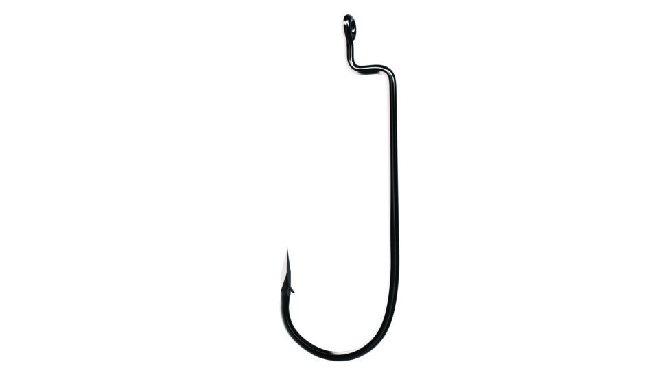 Trokar Heavy Duty Round Bend Worm,Non-Offset,Forged,Ringed Eye,Size 1/0 TK100-1/0