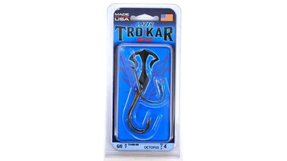 Trokar Octopus Style,Long Shank,Offset,Forged,Up Eye,Size 8/0 TK400-8/0