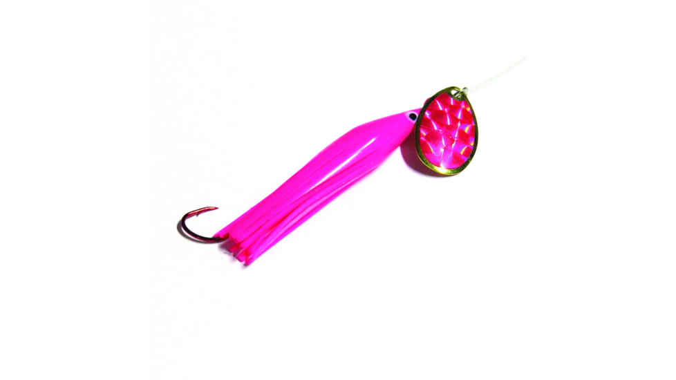 Trout Killer Snelled Trout Spinner, Number 3 Blade, Sz 4 Red Octopus Hook, Pink/Pink, TK Pink-Pink 3