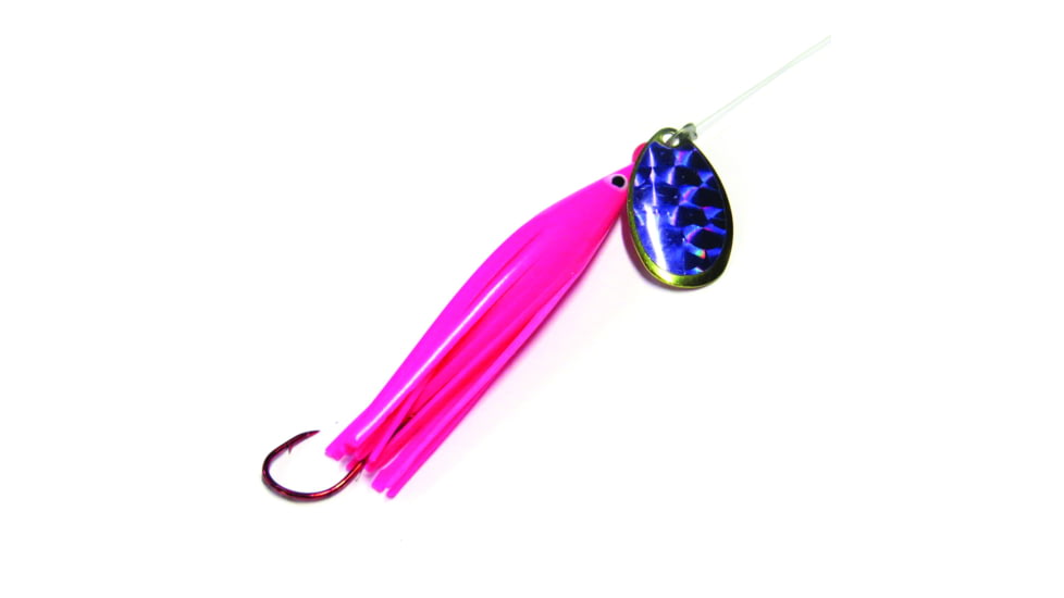 Trout Killer Snelled Trout Spinner, Number 3 Blade, Sz 4 Red Octopus Hook, Purple/Pink, TK Pink-Purp 3