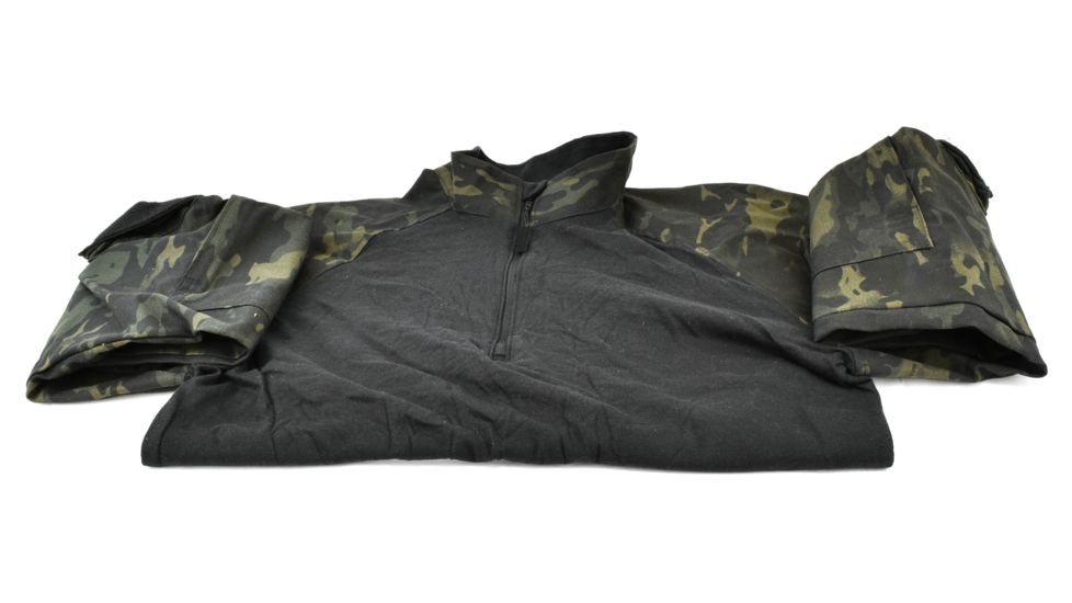 Tru-Spec 1/4 Zip Tactical Response Combat Shirt 50/50 Nylon/Cotton Rip-Stop, MultiCam Black, Medium Regular 2539004