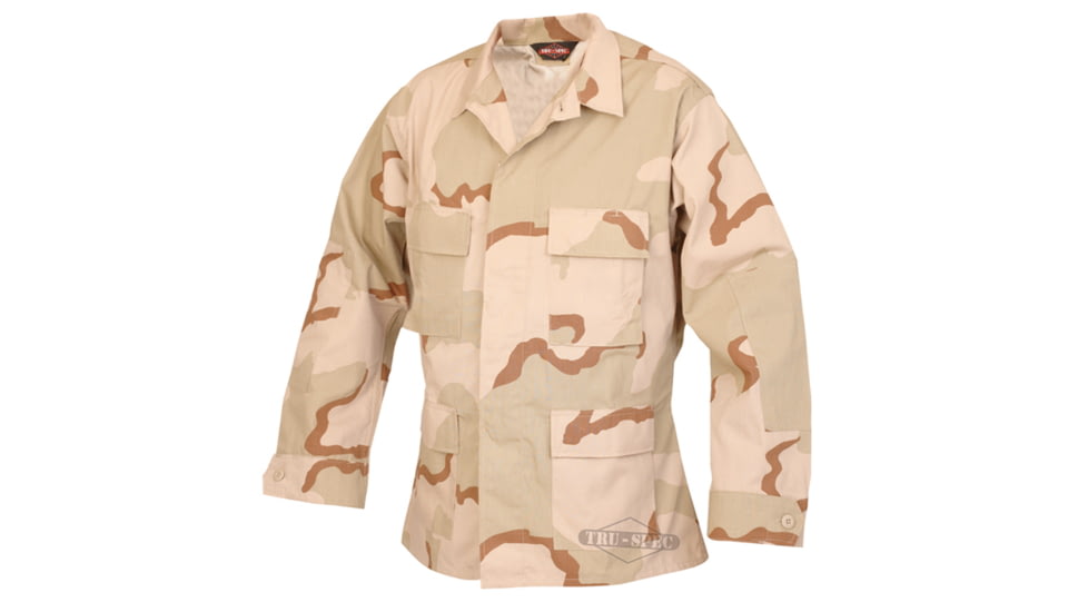 Tru Spec 1897002 Desert 3 Color 100 Cotton Bdu Jacket - Men's Extra Small