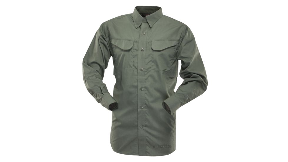 Tru-Spec 24-7 Ultralight Field Shirt, Large, Regular Length, Olive Drab 1104005