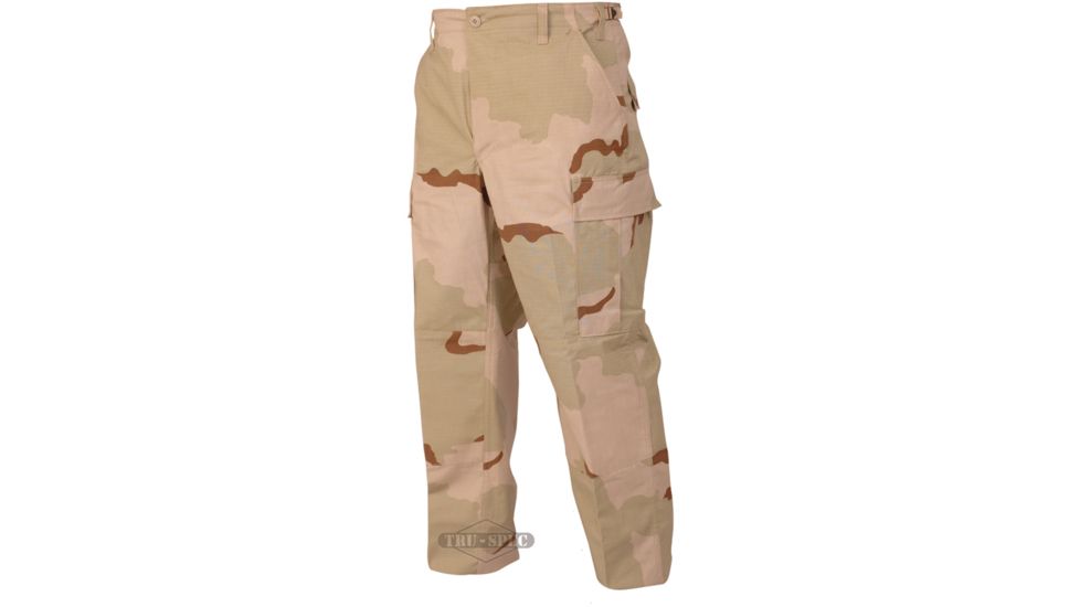 TRU-SPEC BDU Cotton/Nylon Ripstop Pants - Men's, Desert 3-Color, Extra Small, Long, 1281022