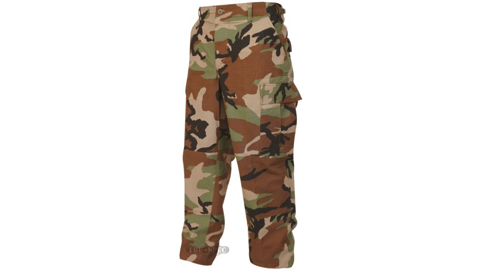 TRU-SPEC BDU Pants, Cotton Ripstop - Men's, Woodland Camo, Waist 40-42 in, Regular, 1505006