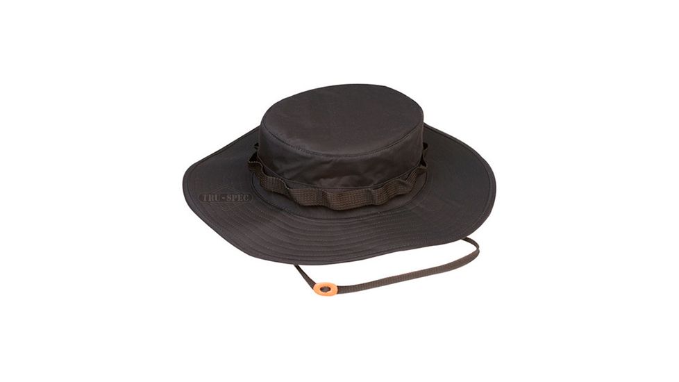 Tru-Spec Black H2O Proof, Adjustable Boonie, One Size Fits Most 3351000