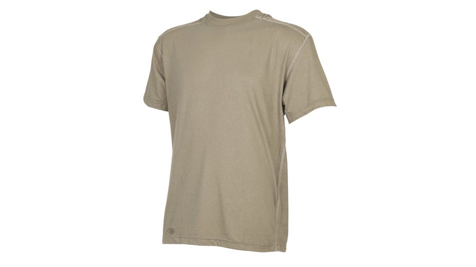 TRU-SPEC Cordura Brand Baselayer Crew Neck Short Sleeve Shirt - Mens, Tan 499, Medium Regular, 2762004