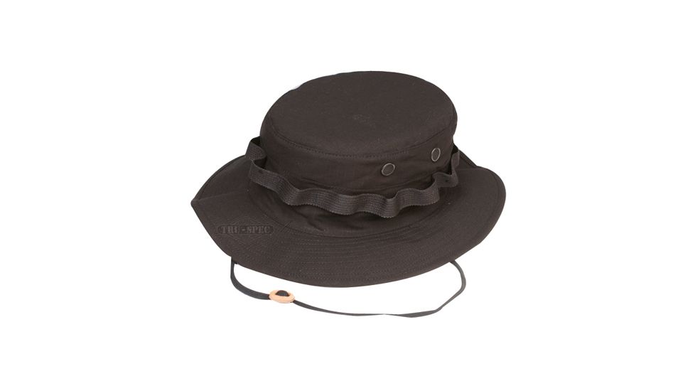Tru-Spec Military Boonie, TRU Black R/S WITH LOOPS, 7 3205003