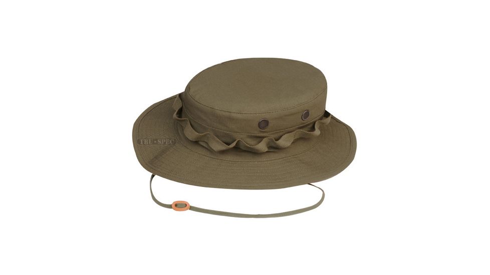Tru-Spec Military Boonie, TRU OD Green R/S WITH LOOPS, 7-3/4 3209006