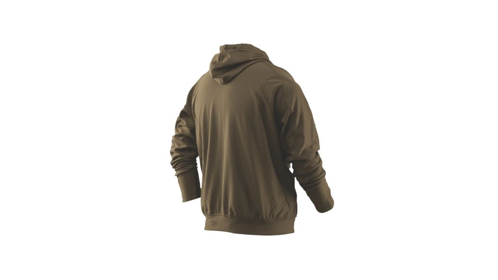 Tru-Spec Shirt, 24-7 Coyote Grid Fleece Hoodie, Extra Small Regular 2421002