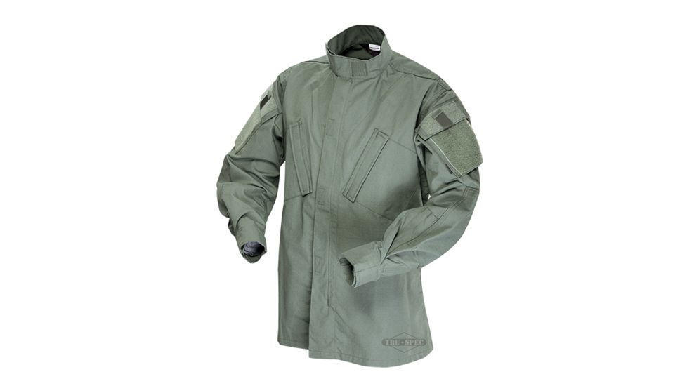 Tru-Spec TAC T.R.U.Shirts 50/50 Nylon/Cotton Rip-Stop, Olive Drab, Small Long 1385023