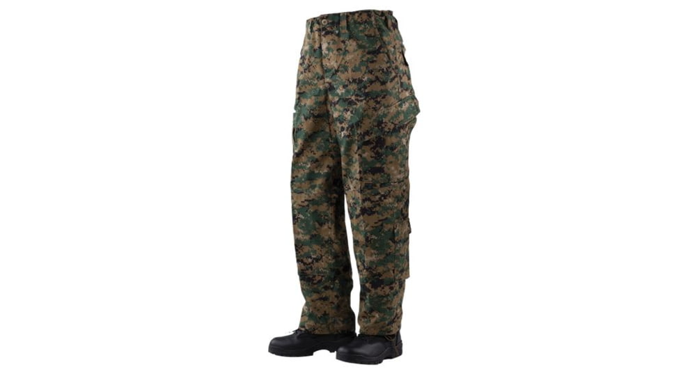 TRU-SPEC TAC T.R.U. Cotton/Nylon Ripstop Trousers - Men's, Digital Woodland, Extra Small, Regular, 1395002