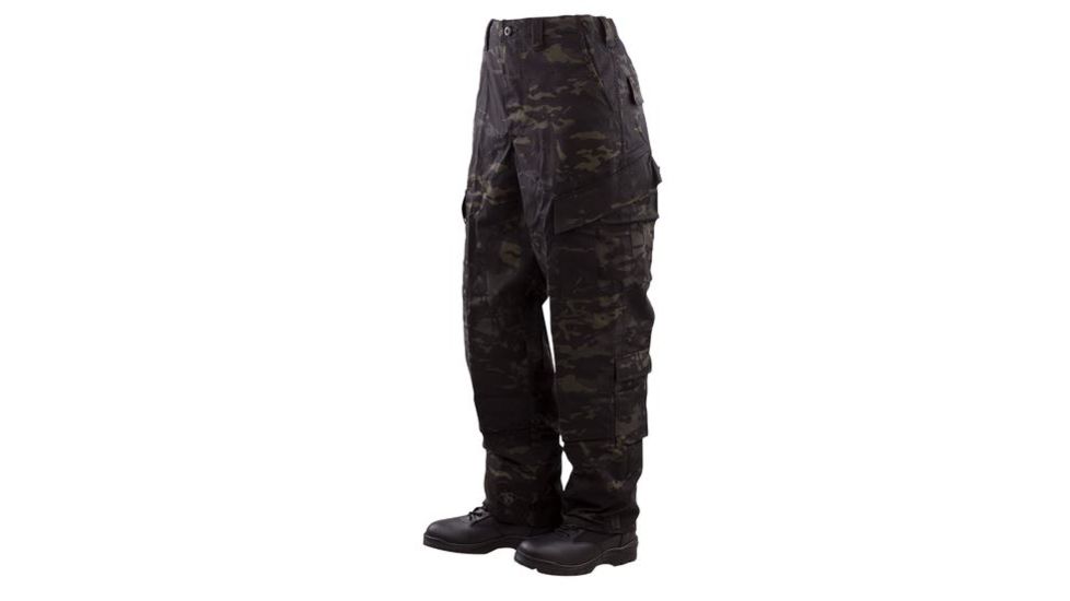 TRU-SPEC TAC T.R.U. Cotton/Nylon Ripstop Trousers - Men's, MultiCam Black, Large, Regular, 1236005
