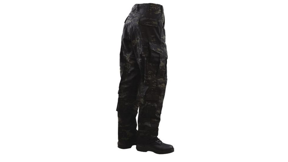 TRU-SPEC TAC T.R.U. Cotton/Nylon Ripstop Trousers - Men's, MultiCam Black, Large, Regular, 1236005
