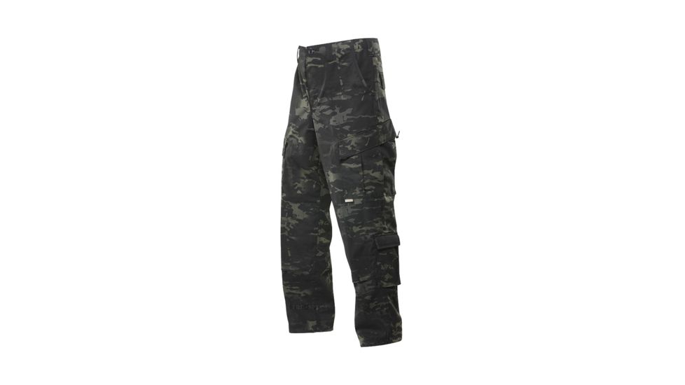 TRU-SPEC TAC T.R.U. Cotton/Nylon Ripstop Trousers - Men's, MultiCam Black, Large, Regular, 1236005