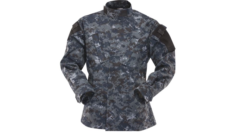 Tru-Spec Tactical Response Shirt MIDNIGHT DIGITAL P/C R/S, Extra Large Long 1311026