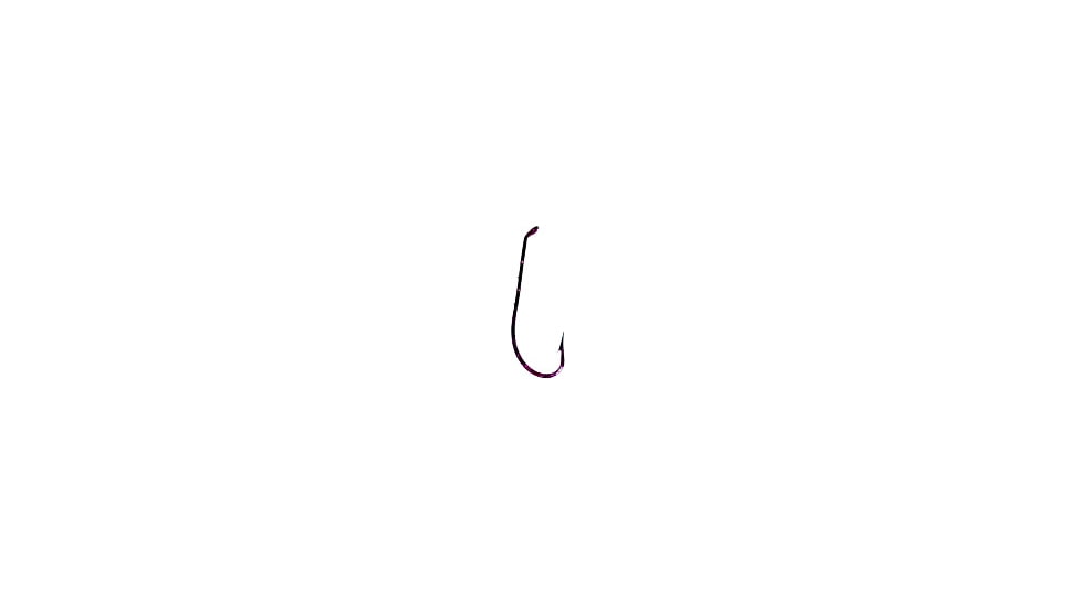 Tru-Turn Snelled Hook, Spear Point, Non-Offset Baitholder, Down Eye, Blood Red, Size 6, 5 Per Pack, 303G 6