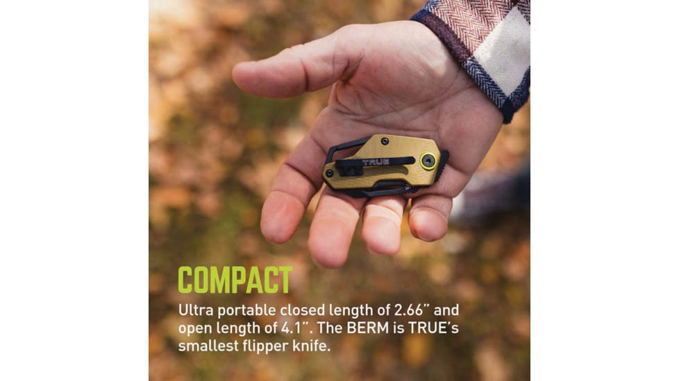 TRUE Berm Keychain Linerlock OD/BK, TRUFMK0019