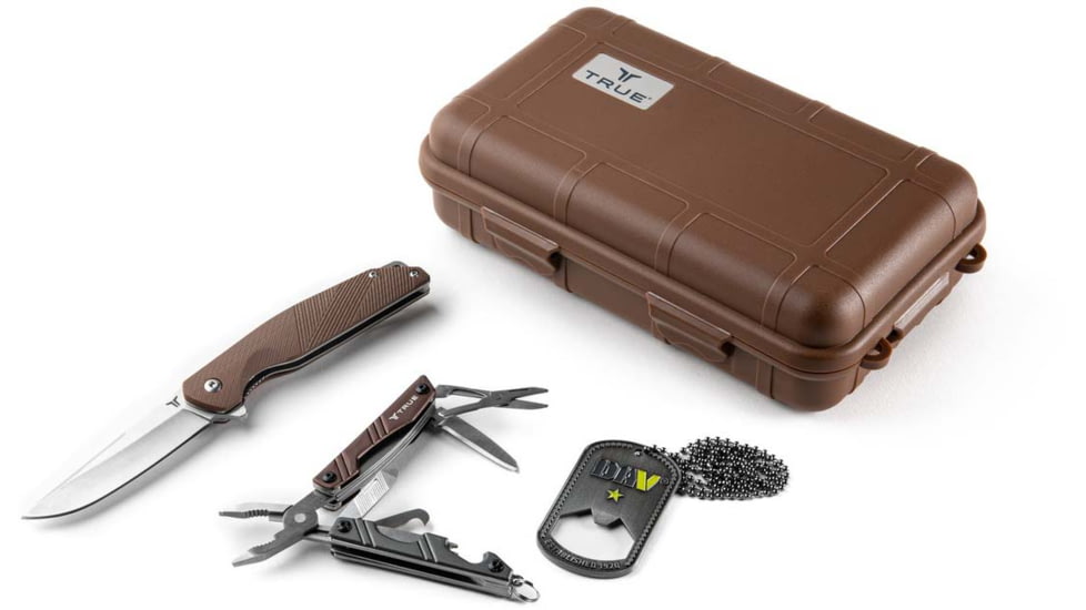 TRUE Dav Support Folding Knives Kit, 3in, 7Cr17MoV, Drop Point, G10 Handle, TRU-BND-0001