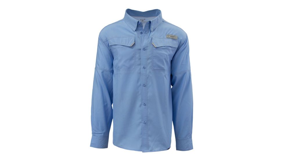 TrueTimber BakStaye Long Sleeve Shirt - Mens, Placid Blue/Drizzle, 2XL, 0798-Placid Blue/Drizzle - 2XL