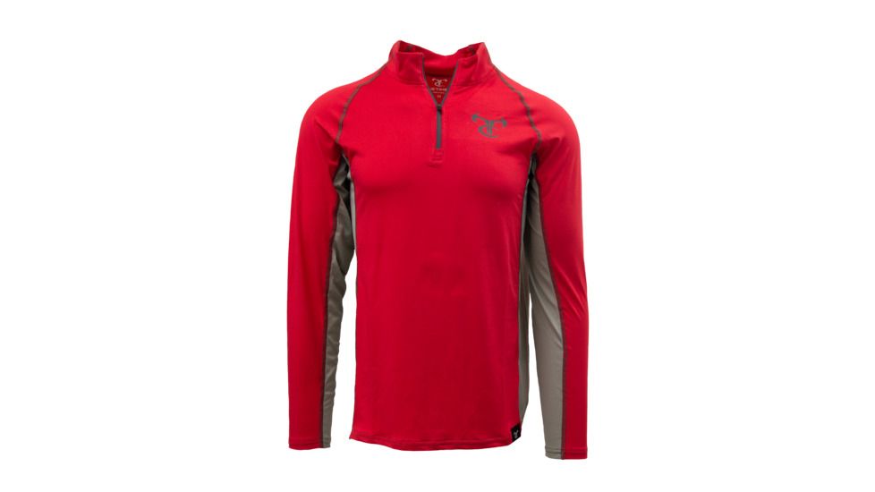 TrueTimber DeepLedge 1/4 Zip - Mens, Cardinal/Drizzle, Medium, 0617-Cardinal/Drizzle - M