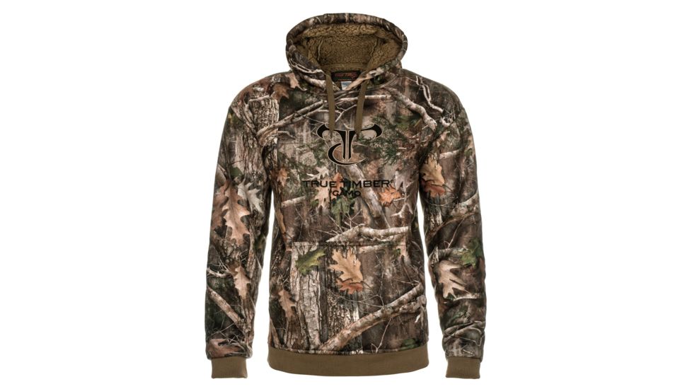 TrueTimber High Pile Fleece Logo Hoodie - Mens, Kanati, Large, 1032-L