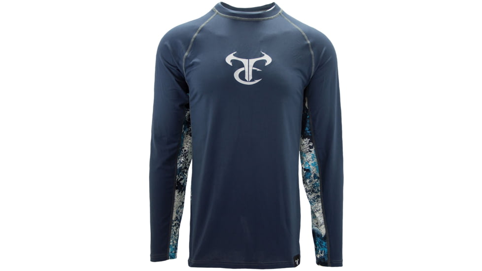 TrueTimber RipWater Long Sleeve Crew - Mens, Steel Blue/Rift, 2XL, 0793-Steel Blue/Rift - 2XL